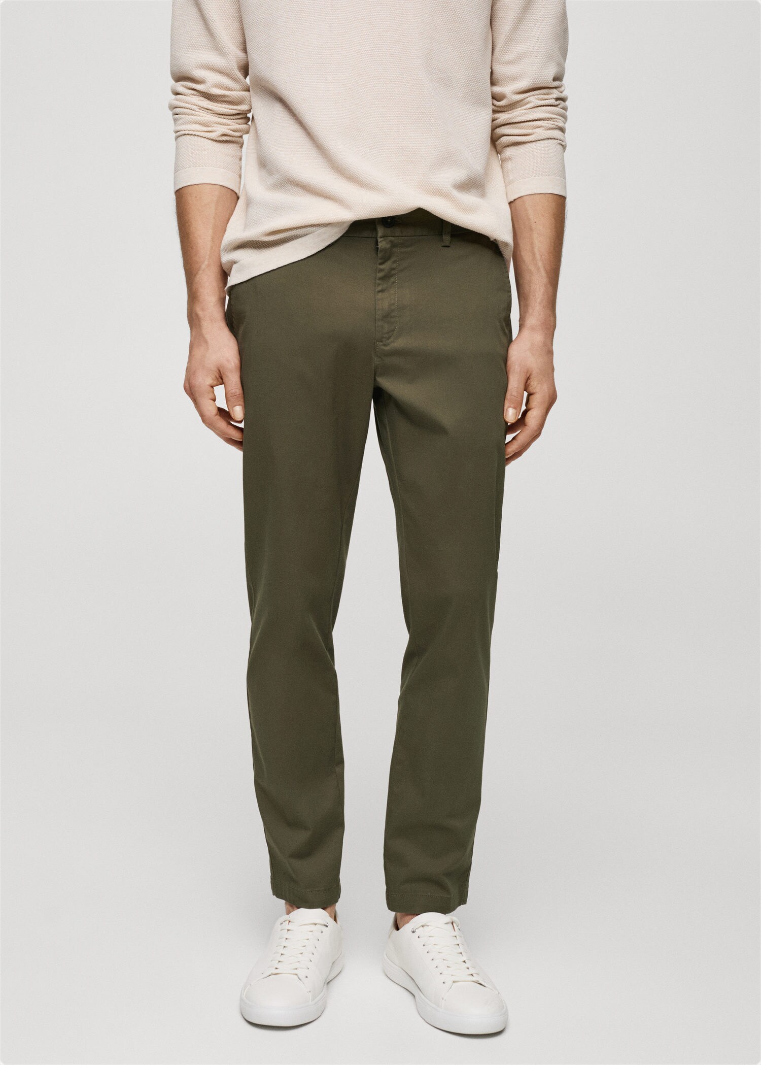 Cotton Rich Tailored Tapered Trousers | Live Unlimited London | M&S